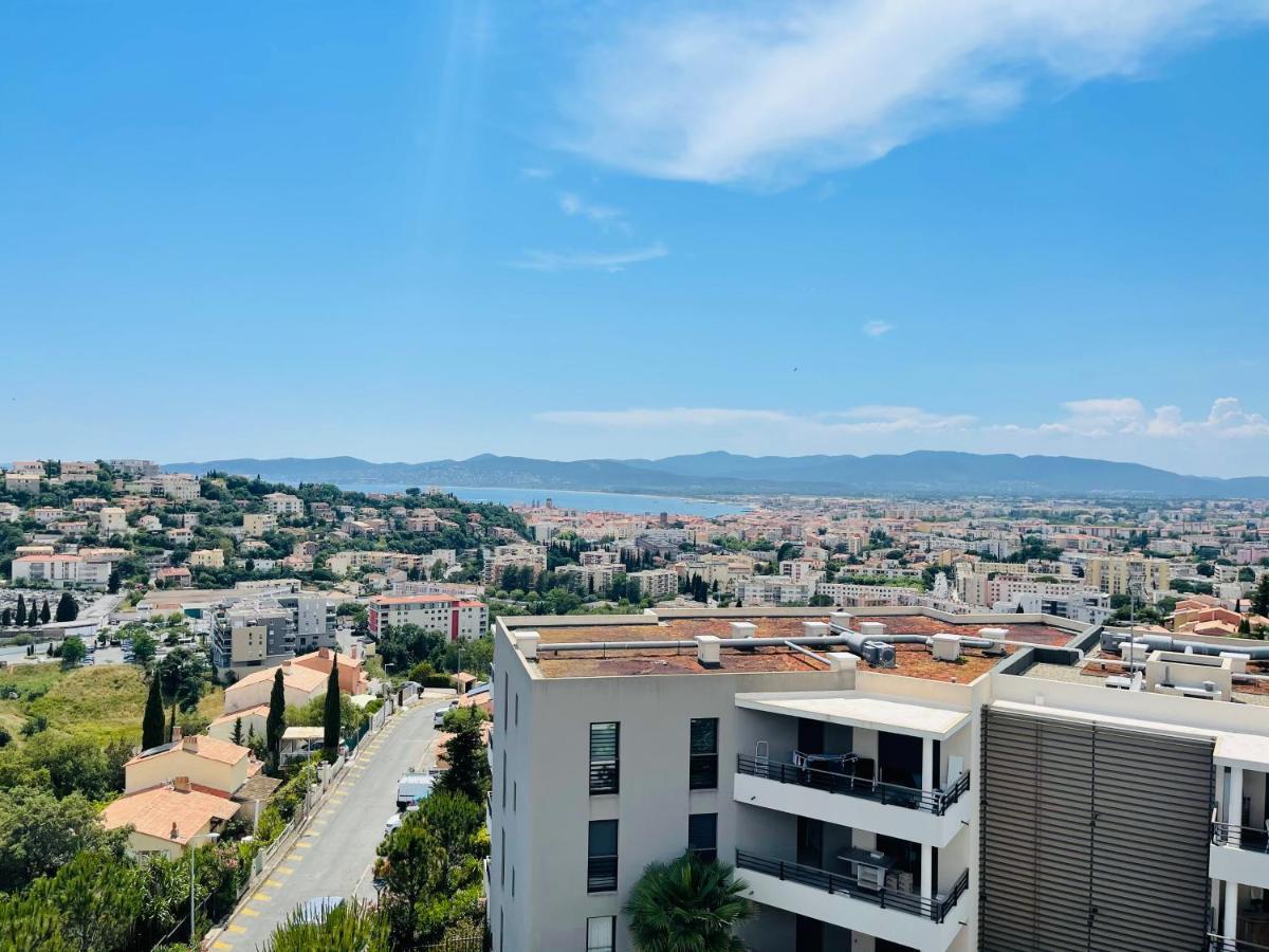 Tres Bel Appartement -Residence Avec Piscine Sur Le Toit Et Vue Panoramique Сен-Рафаэль Экстерьер фото